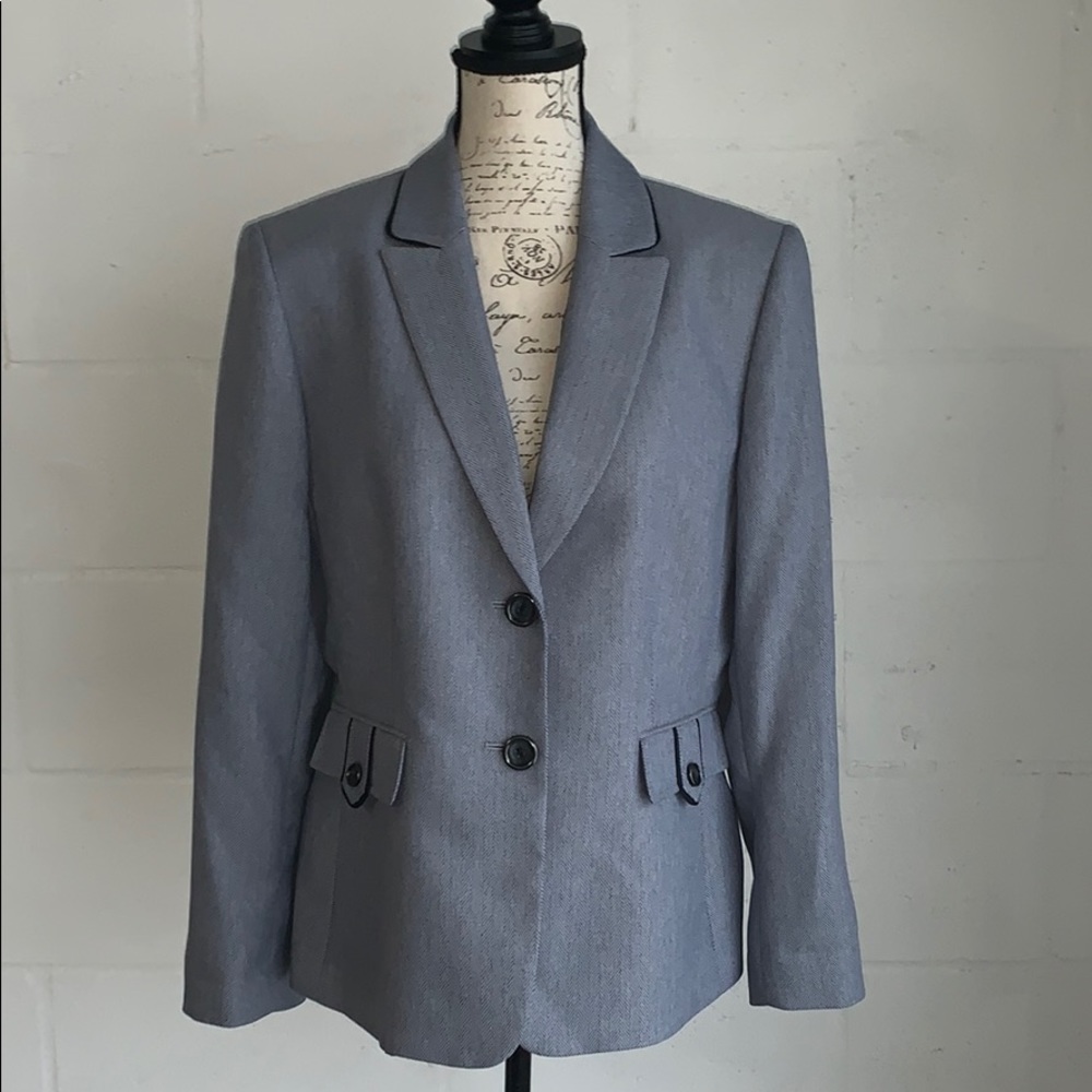 Black and purple Tahari blazer